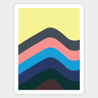 Retro Californian Waves Sticker